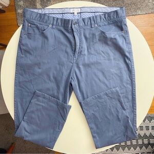 Peter Millar Men’s Ultimate Sateen Five-Pocket Pant Blue 40x28 Classic Fit